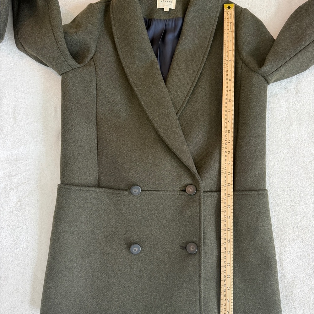 Sezane James coat Olive Green - Picture 2 of 6